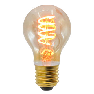 5W spiral lamp, 1800K, amber glass Ø60 - dimmable