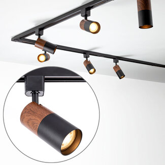 Modern single-phase track system of 3 meters with Linn spotlights - voltage rail