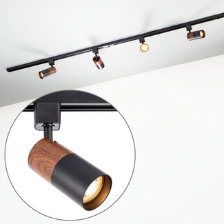 Modern single-phase track system of 1.5 meters with Linn spotlights - voltage rail