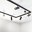 Modern 1-phase track lighting system with silver details - Liam