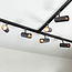 Modern 1-phase track lighting system with silver details - Liam