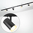 Designer 1-phase track lighting system with frosted diffuser - June