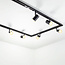 Designer 1-phase track lighting system with frosted diffuser - June