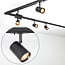 1-phase track system set of 3 metres with Jamie spotlights, black