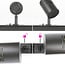 1-phase track system set of 3 metres with Jamie spotlights, black