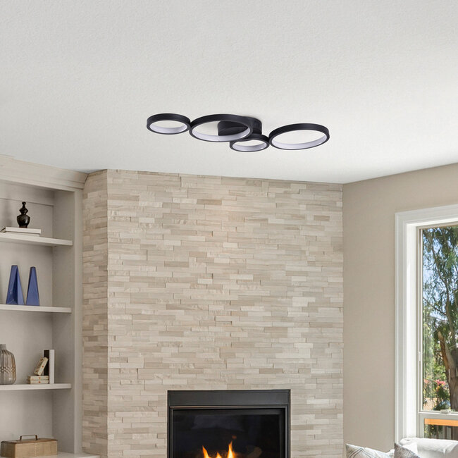 Modern ceiling lamp Lynn with integrated LED, 3-step dimmable