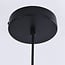 7-light pendant light Hepta - smoked glass and black