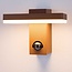 Outdoor wall light Roberto with sensor - rust brown