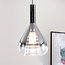 Designer pendant light with smoked glass, 3-step dim - Lieve
