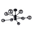 Designer black ceiling lamp with smoked glass - 8-light Idaho