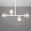 Pendant light white with transparent glass, 4-bulb - Asun