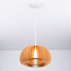 Round wood pendant lamp Ikoma