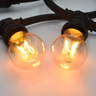 Festoon lights with dimmable 4-watt LED filament bulbs and large cap, 5m - 100m sets