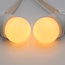 Festoon lights with LED frosted bulbs and white cable, 10m - 50m sets