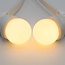 Festoon lights with LED frosted bulbs and white cable, 10m - 50m sets