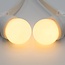 Festoon lights with LED frosted bulbs and white cable, 10m - 50m sets