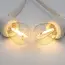Set of festoon lights with 1-watt LED filament bulbs and white cable