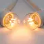 Festoon lights with raised LED filament bulbs, white cable, 10m-50m sets