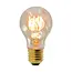 Set of festoon lights with 5-watt horizontal spiral filament bulbs and amber glass: option dimmable