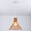 Wooden pendant light Isumi - open shade with wooden slats