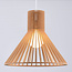 Wooden pendant light Isumi - open shade with wooden slats
