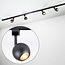 1-phase track lighting system with round ceiling spotlights - Dex