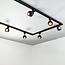 1-phase track lighting system with round ceiling spotlights - Dex