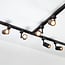 1-phase track system set of 3 metres with Claire spotlights, black