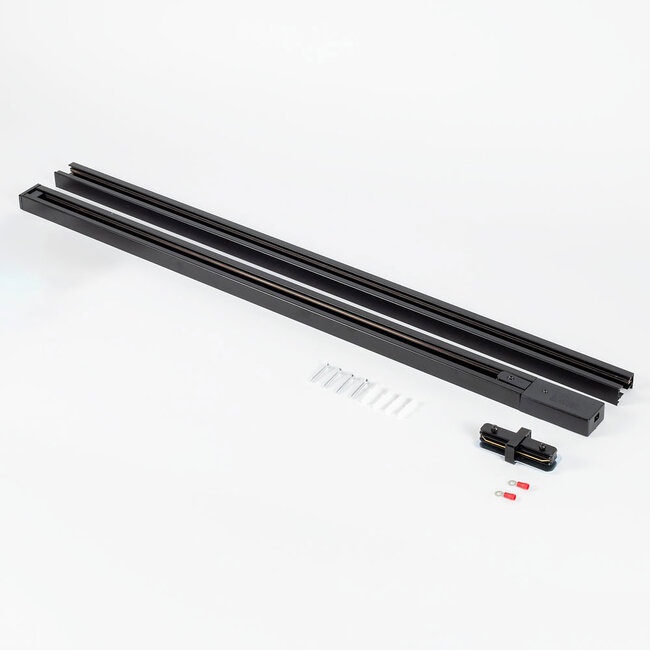 1-phase track system set of 3 metres with Claire spotlights, black