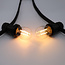 Festoon lights with 2-watt transparent glass filament bulbs  - dimmable option (set)