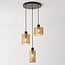 Pendant lamp Avery in black and gold