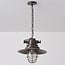 Industrial pendant lamp Fender in openwork black