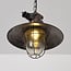 Industrial pendant lamp Fender in openwork black