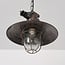 Industrial pendant lamp Fender in openwork black