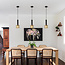 Elegant black and gold pendant light - Ouro