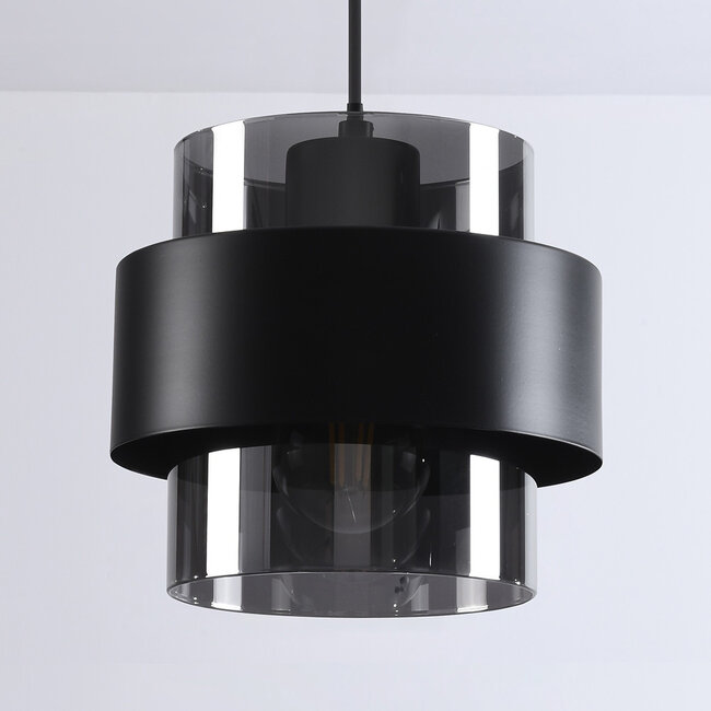 Designer pendant lamp with smoked glass - Filia