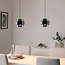 Designer pendant light black with smoked glass - Filia