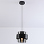 Designer pendant light black with smoked glass - Filia