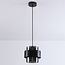 Designer pendant light black with smoked glass - Filia