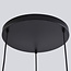 Black Fynna pendant lamp with smoked glass, 3-light
