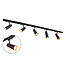 Modern 1.5 metre single-phase track lighting system with Jazz spotlights - ceiling lights