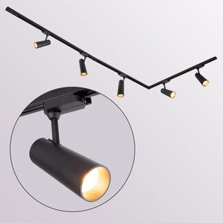 1-phase track system set of 3 metres with Juliette spotlights, black