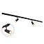 Modern 1.5 metre single-phase track lighting system with Juliette spotlights - ceiling lights