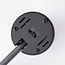 Modern 1-phase track lighting system 3 metres with black track lights - Jolie