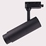 Modern 1-phase track lighting system 1.5 metres with black track lights - Jules