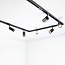 Modern 1-phase track lighting system 1.5 metres with Jill track lights - black