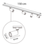 Modern 1-phase track lighting system 1.5 metres with Jill track lights - black