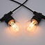 Solar string lights 10 metres with 20 W-shape filament bulbs, 20W solar panel