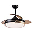 Ceiling light with fan and remote control Vento - black/coffee brown