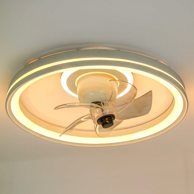 Ceiling fan Ikaros with summer/winter function and CCT - white